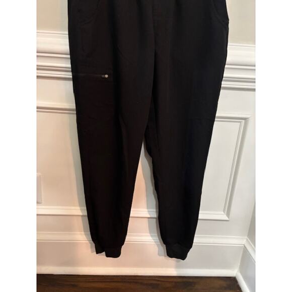 FIGS Maternity Scrubs Jogger Pants Bottoms Full Panel Black Large Stretch - Picture 6 of 7